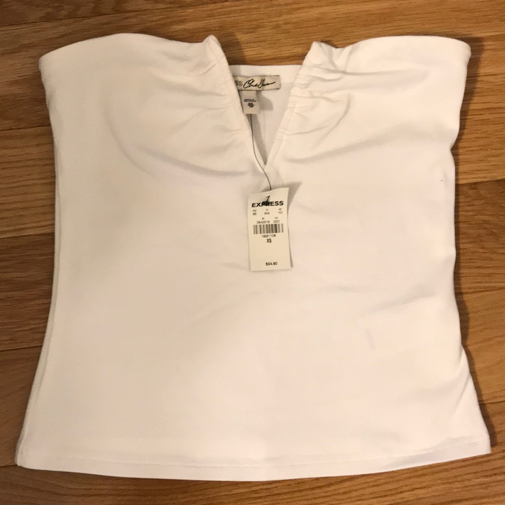 Women’s white tube top